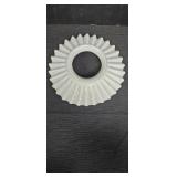 Milk Glass Ruffled Petticoat Lamp