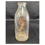 Peters Dairy, Mich. City IND 1qt glass milk bottle