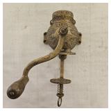 Antique Arcade 'Crystal' Coffee Grinder w/ Wooden