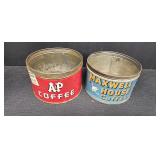 Maxwell House & A&P Coffee Cans