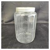 VTG Hoosier Cabinet Style Paneled Jar w/ Lid