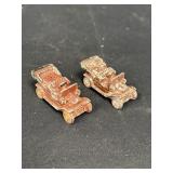 Vtg metal salt & pepper shakers, shaped like