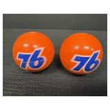 (2) Union 76 Gas Station Antenna Balls