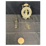 Pendulum wall clock w/striking bell.  Appears to