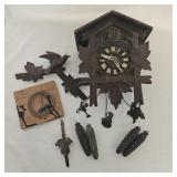 Disassembled VTG Black Forest Style Cuckoo Clock