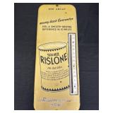 Shaler Rislone Metal Thermometer Adv. Sign