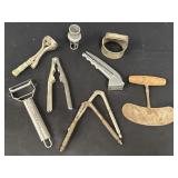 Vtg kitchen small tools & gadgets - peeler, nut