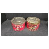 1lb Folger's Tin Coffee Cans
