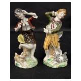 Occupied Japan colonial-style man & woman figures