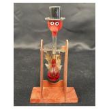 Vtg 1940s Drinking Bird on Wooden Stand marked
