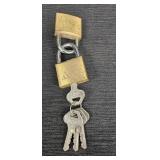 (2) ACE Brass Padlocks w/ Keys