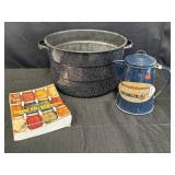 Enamel pot, coffee pot, Ball Preserving Book.