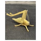 Solid Brass Grasshopper or Cricket, commonly