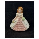 Ceramic girl figurine w/purse, possibly Josef,