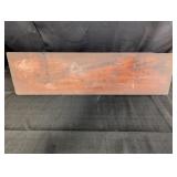 Wood shelf w/ black carved designs 28in long x