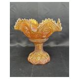 Carnival Glass compote