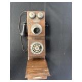 Western Electric Crank & Dial Oak wall phone