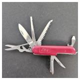 Ace 11-Function Red Swiss-style Multi-Tool Knife