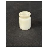 Milk glass individual creamer bottle, 2in