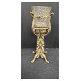 Gold-Tone Cast-iron Candle Holder w/