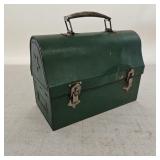 VTG Green Metal Domed Lunchbox