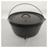 Lodge 12in No. 12 Cast Iron Camp Dutch Oven