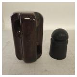 (2) VTG Insulators: PP Brown Glazed Porcelain