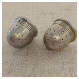 (2) VTG Acorn-shaped Metal Tea Strainer