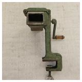 VTG Green Cast Iron Pea Sheller W/ Hand Crank