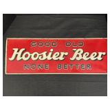 Vtg. Hoosier Beer Embossed Tin Sign