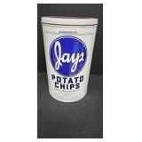 Jays Potatoe Chips 12oz Metal Tin Can