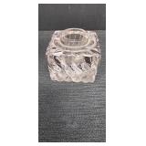 Pressed Glass Ink Well Swirl Design