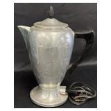 Vtg Mirro-Matic electric percolator w/original