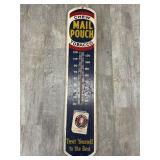 Mail Pouch Chew Tobacco Metal Thermometer