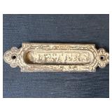 Antique Victorian Cast Iron Mail Slot