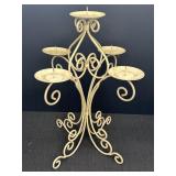 17" - 5 Arm Metal Candleholder