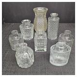 (8) Assorted Minature Glass Vases