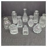 (10) Assorted Minature Glass Vases