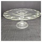 Teardrop Pattern Glass Cake Stand