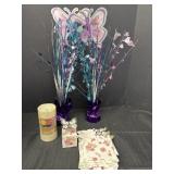 (22) Butterfly Floral Favor Boxes, Pillar