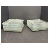 25- 10" Square Clear Glass Plates