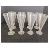 (8) Pilsner beer glasses. 7.5in tall