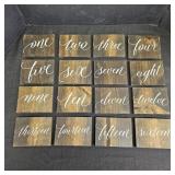 1-16 Wooden Double Sided Table Numbers