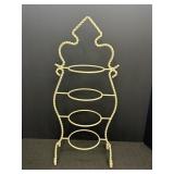 4 Tier Twisted Metal Teacup & Sauces Display Stand