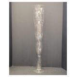 27in tall clear glass vase