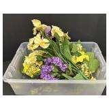 Artificial Yellow & Purple Flowers in