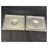 2 stainless steel lids, Vollrath & Polar brands,