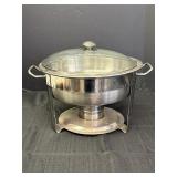 Stainless steel round chafing dish set