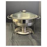 Stainless steel round chafing dish set