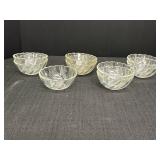 9- 4.25" Clear Glass Berry Bowls